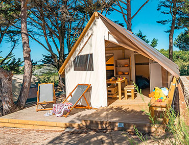 habitat toilé Tente écologique de luxe, Glamping Corse